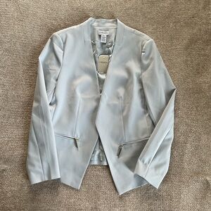 NWT Carmen Marc Valvo Pale Blue Blazer